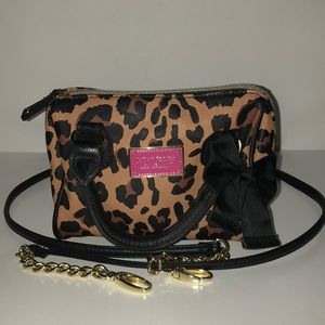 Betsey Johnson Leopard Barrel Crossbody